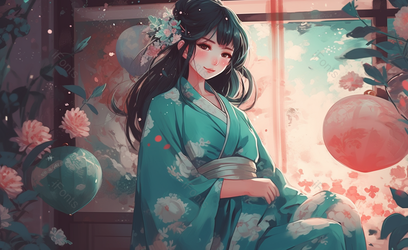 唯美坐在窗边的女人小清新原创插画海报素材,插画/手绘图,插画/手绘图库,插画/手绘图下载,插画/手绘